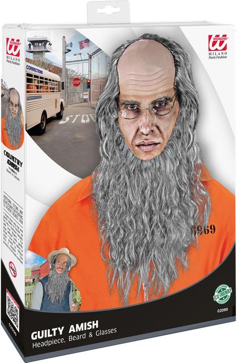 Image du produit Widmann Amish Mann Glatze Mit Bart & Brille in Box