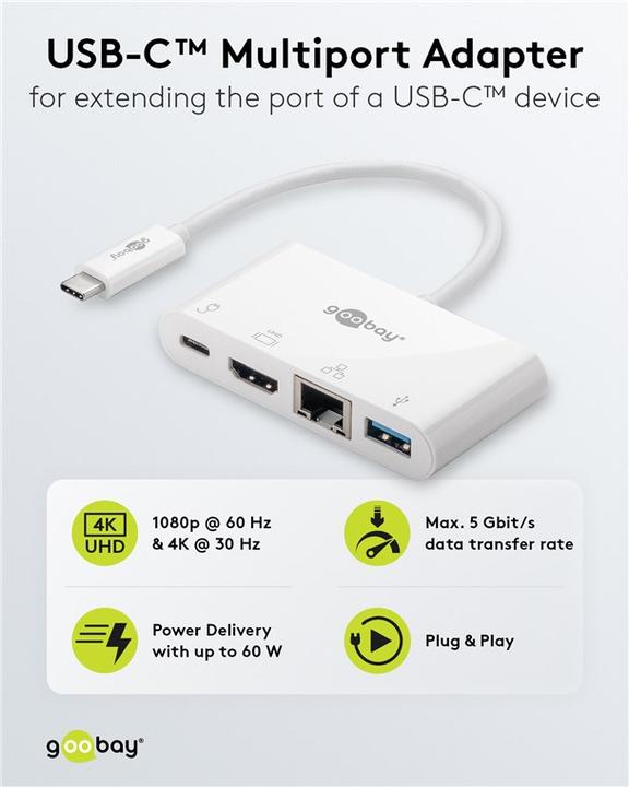 Produktbild Goobay Multiport-Adapter (USB-C, 1 Ports)