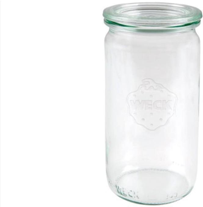 Actual product image Weck Cylinder glass 340ml RR60 with lid (1 pcs., 0.34 l)