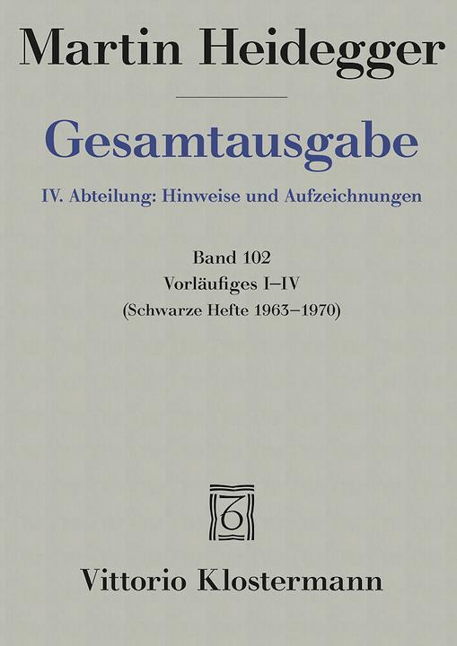Actual product image Heidegger:Vorläufiges I-IV (German, Martin Heidegger, Peter Trawny, 2021)