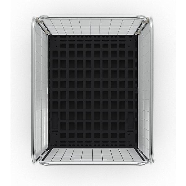 Image du produit eurokraft basic Roll-conteneur à panneaux grillagés, 4 côtés, noir / galvanisé. (500 kg)