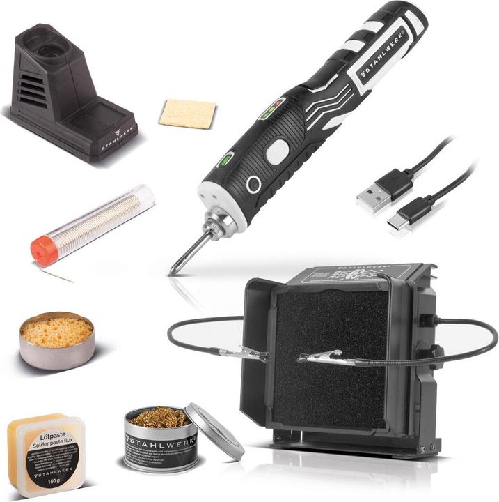 Immagine prodotto Stahlwerk Saldatore a batteria BLK-8 ST con temperatura di saldatura di 480°C in un set completo