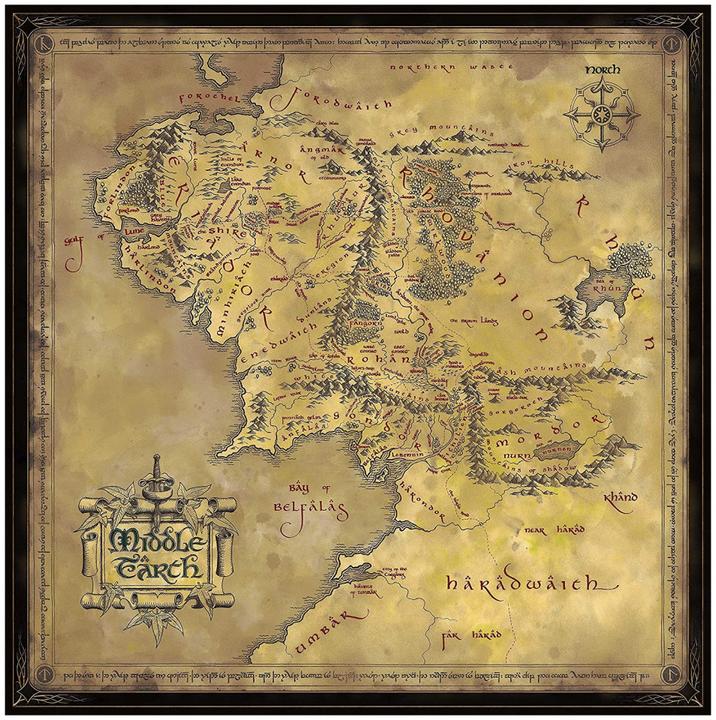 GED Puzzle Lord of the Rings : Terra di Mezzo 1000 Pezzi (1000 pezzi)
