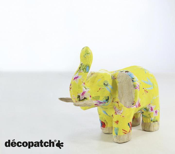 Image du produit Décopatch Eléphant en carton 21x17x12 cm