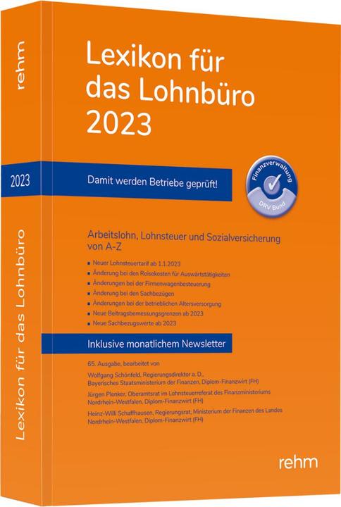 Actual product image Lexikon für das Lohnbüro 2023 (German, Jürgen Plenker, Wolfgang Schönfeld, Heinz-Willi Schaffhausen, 2023)