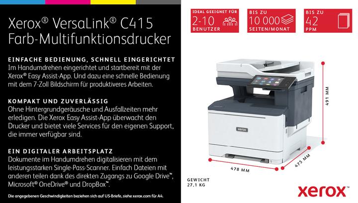 Actual product image Xerox VersaLink C415DN (Laser, Colour)