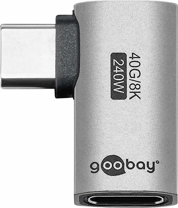 Actual product image Goobay USB-C adapter horizontal 90°, USB4 (240 W)