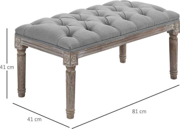 Image du produit Homcom Banc rembourré de style vintage (81 cm)
