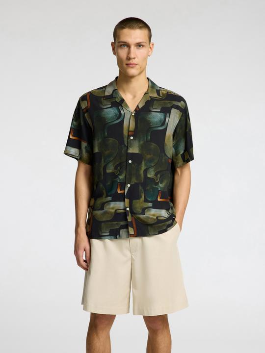 Produktbild Selected Homme Gemustertes Kurzarmhemd (M)