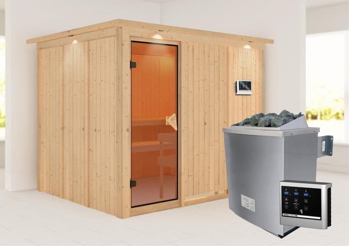 Actual product image Karibu Gobin with roof wreath (9 KW external control)