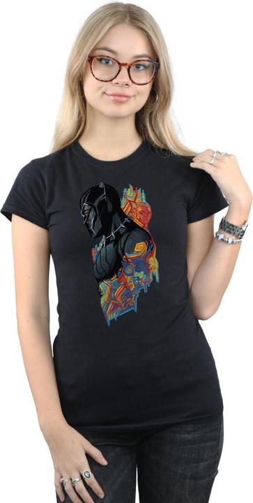 Immagine prodotto T-shirt con profilo di pantera nera in cotone (XL)