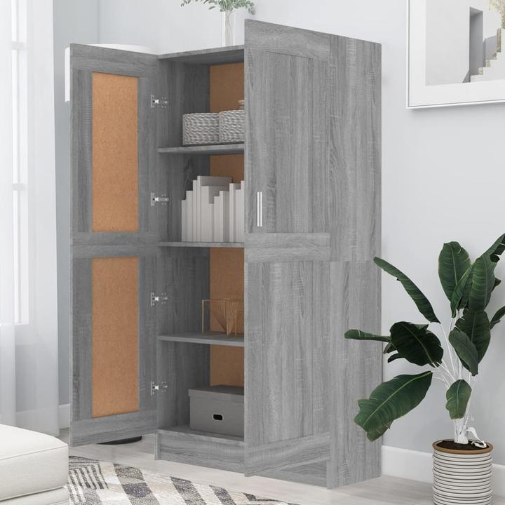 Actual product image VidaXL Bücherschrank Grau Sonoma 82,5x30,5x150 cm (82.5 x 30.5 x 150 cm)