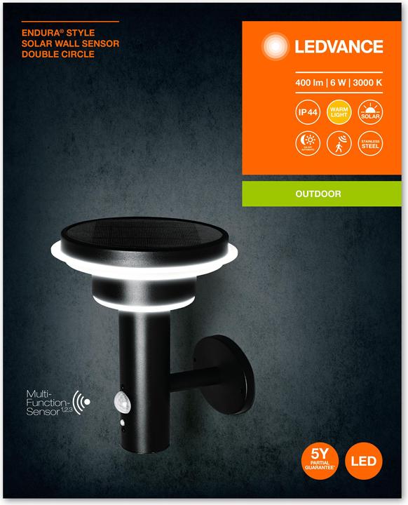Produktbild Ledvance Endura Style Solar Double Circle (400 lm, IP44)