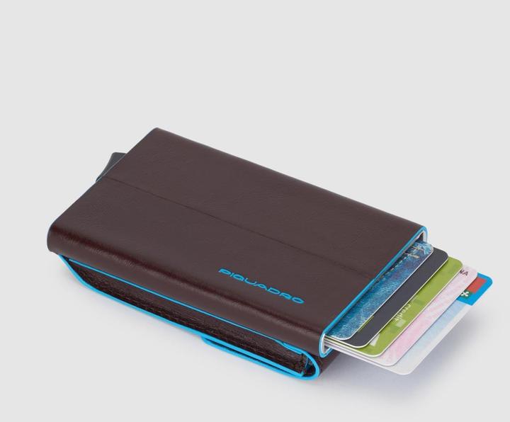 Actual product image Piquadro Blue Square - Credit card holder with outside pocket