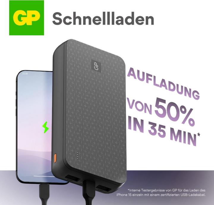 Produktbild GP Batteries GP PowerBank B+ Serie 20000 mAh schwarz (20000 mAh)