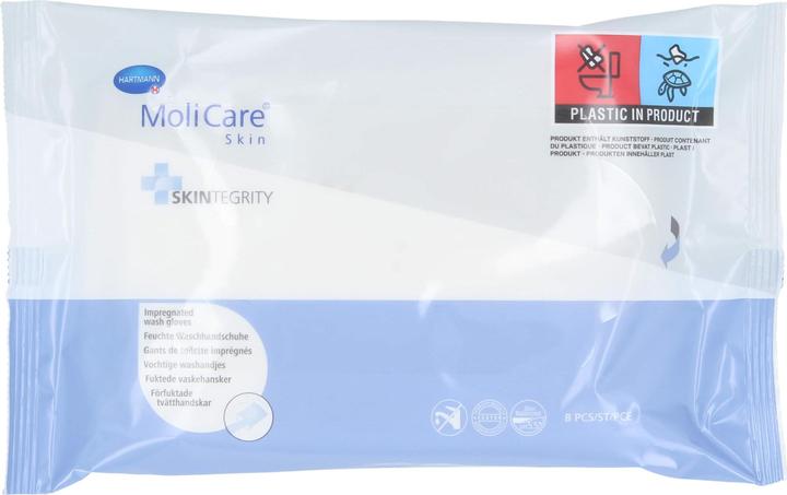 Actual product image MoliCare Skin Washing Gloves Btl 8 pcs.