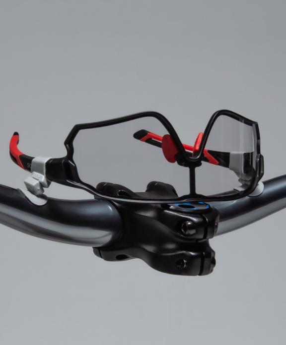 Actual product image StiQx Magnetic spectacle holder, black/transparent, size S (temple circumference 10-17mm)