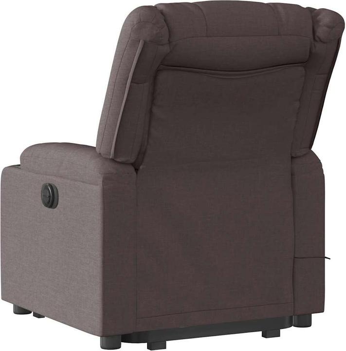 Actual product image VidaXL Electric massage chair with stand-up aid dark brown fabric