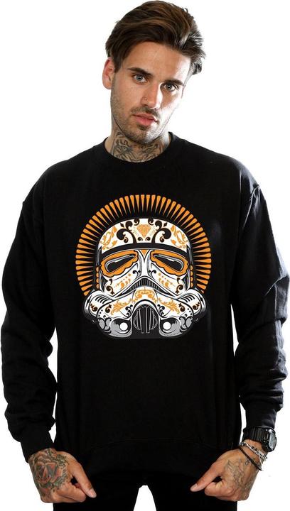 Actual product image Star Wars Mens Stormtrooper Dia De Los Muertos Sweatshirt (XL)