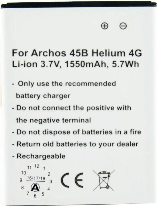 Immagine prodotto AccuCell Archos 45 Helium, 45G Helium 4G Batteria AC300CA