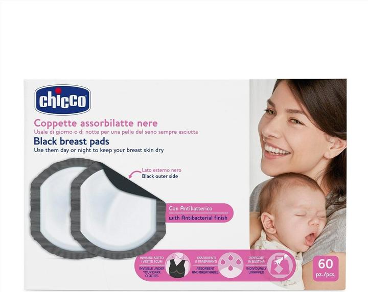 Actual product image Chicco Breast pads nursing pads antibacterial 60 pieces (60 x)