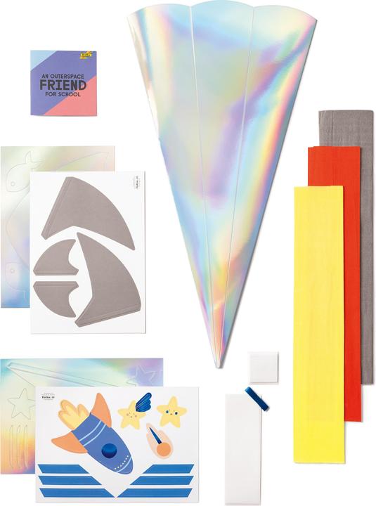 Image du produit Folia Set de bricolage cornet pour écolier Space School (68 cm, 7 x)
