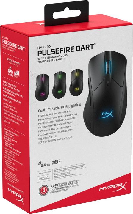 Actual product image HyperX Pulsefire Dart (Cable, Wireless)