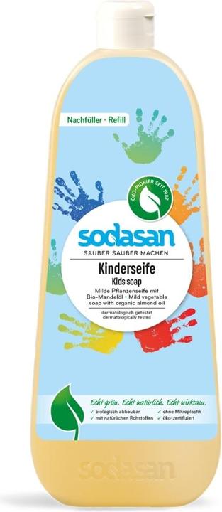 Immagine prodotto Sodasan V! Sapone liquido per bambini - flacone di ricarica (Sapone liquido, 1000 ml)