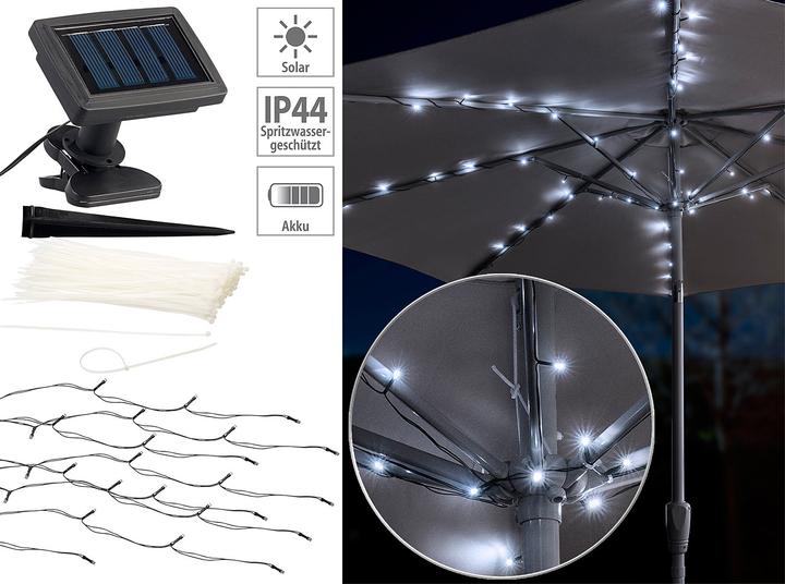 Immagine prodotto Luminea Catena luminosa solare a LED per ombrelloni (1.50 m)