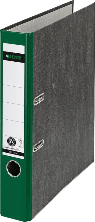 Actual product image Leitz Cloud marble folder, 180 degree, DIN A4, 52 mm, green colored spine, cardboard cover, outside m (A4, 52 mm, 1 Piece)