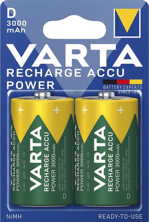 Image du produit Varta Recharger Accu Power (2 pcs, D, 3000 mAh)