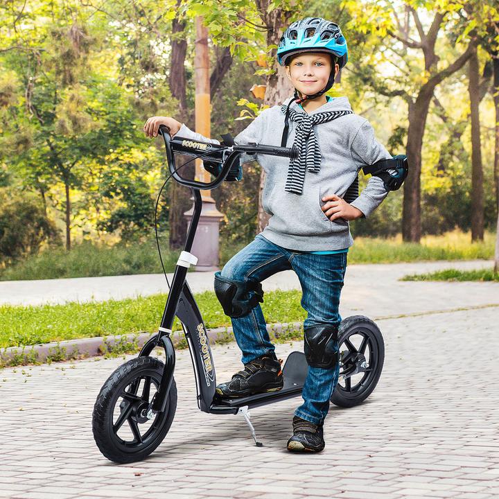 Immagine prodotto Homcom Monopattino per bambini con battistrada antiscivolo, cavalletto per bici in metallo per il