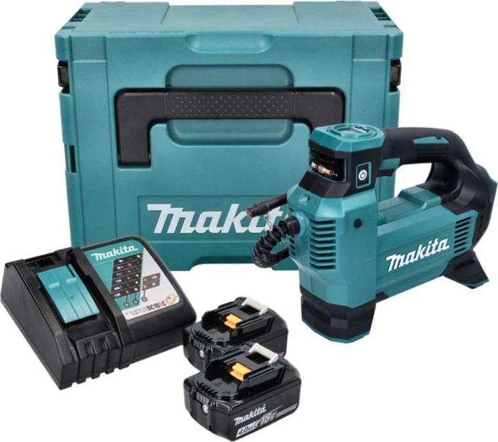 Immagine prodotto Makita DMP 181 RMJ Compressore a batteria 18 V 11,1 bar + 2x batteria 4,0 Ah + caricatore + Makpac