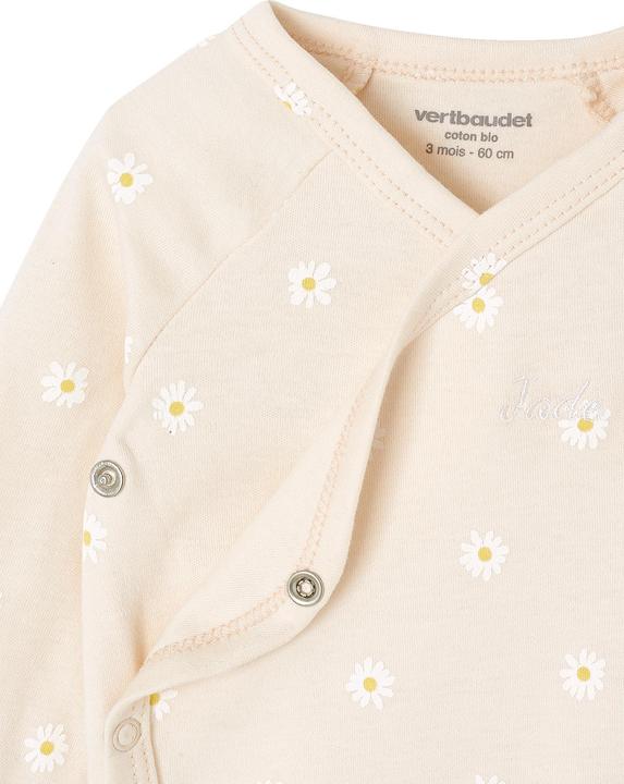 Produktbild Vertbaudet Bio-Kollektion: Mitwachsender Baby Wickelbody mit Gänseblümchen (62)