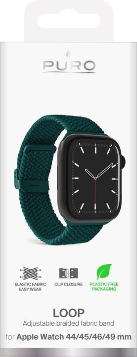 Image du produit Puro Loop Band - Pleciony pasek do Apple Watch 42/44/45/49 mm (zielony) (Textile)