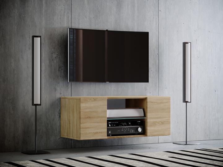 Actual product image VCM Wood TV wall lowboard television cabinet Jusa (95 x 36 x 40 cm)
