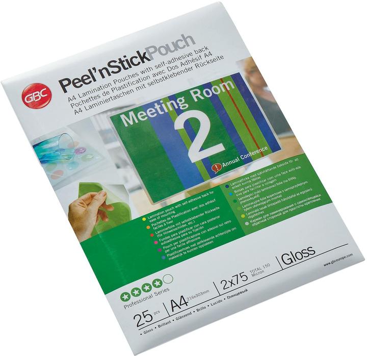 Actual product image GBC PEEL'N STICK POUCH - glossy (A4, 25 Piece, 150 µm)