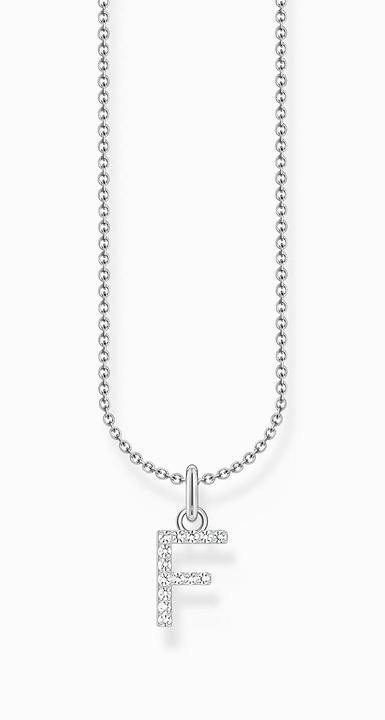 Immagine prodotto Thomas Sabo Catena con ciondolo a forma di lettera F argento (Argento 925, 38 - 45 cm)