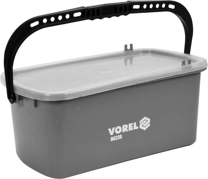 Produktbild Toya Vorel Profi Fliesenwaschset 10 Liter, 4 teilig mit Rollenaufsatz, Waschbrett, Eimer und Gitter, stab (25 cm)