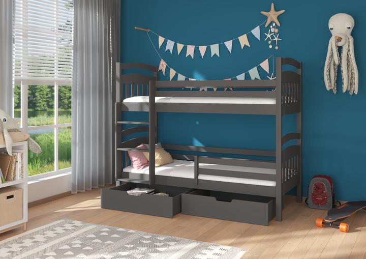 Produktbild ADRK Furniture Doppelstockbett mit ADA 180x80 Matratzen (180 x 80 cm)