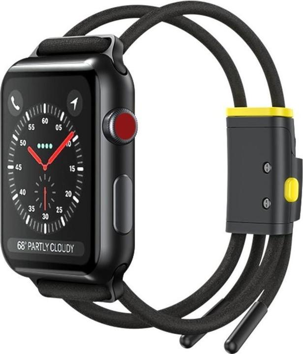 Image du produit Baseus iWatch Strap Lets go Lockable Rope for 3,4,5 series, 38 mm / 40 mm Gray/Yellow (LBAPWA4-AGY) (PC, Sangle en coton, Alliage d'aluminium)