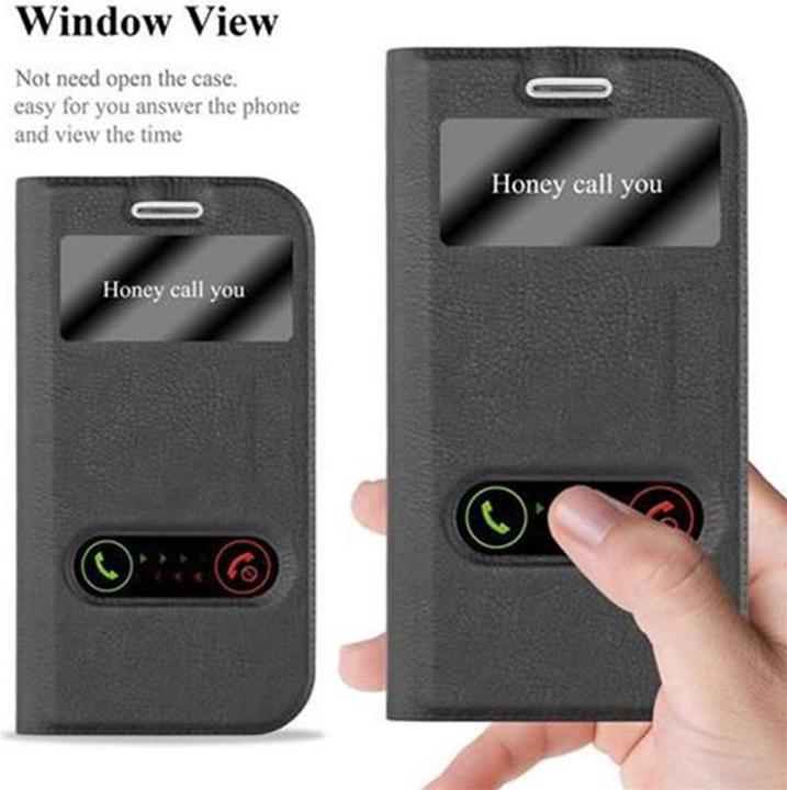 Actual product image Cadorabo Book with View double window cover (Samsung Galaxy S3)