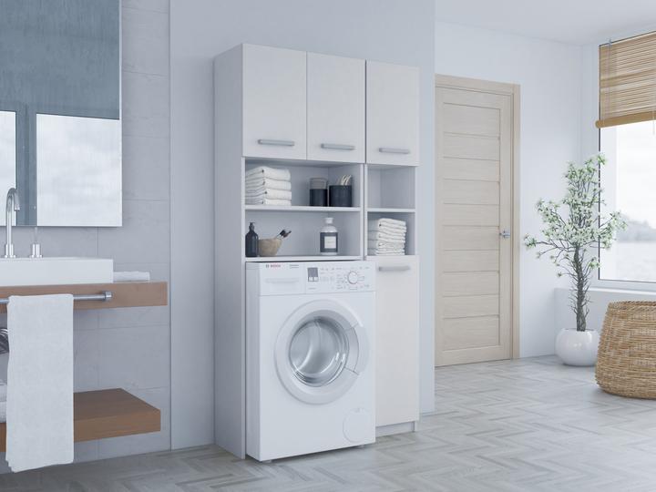 Image du produit Topeshop ZESTAW MARPOL BIEL Armoire de rangement pour salle de bains Blanc