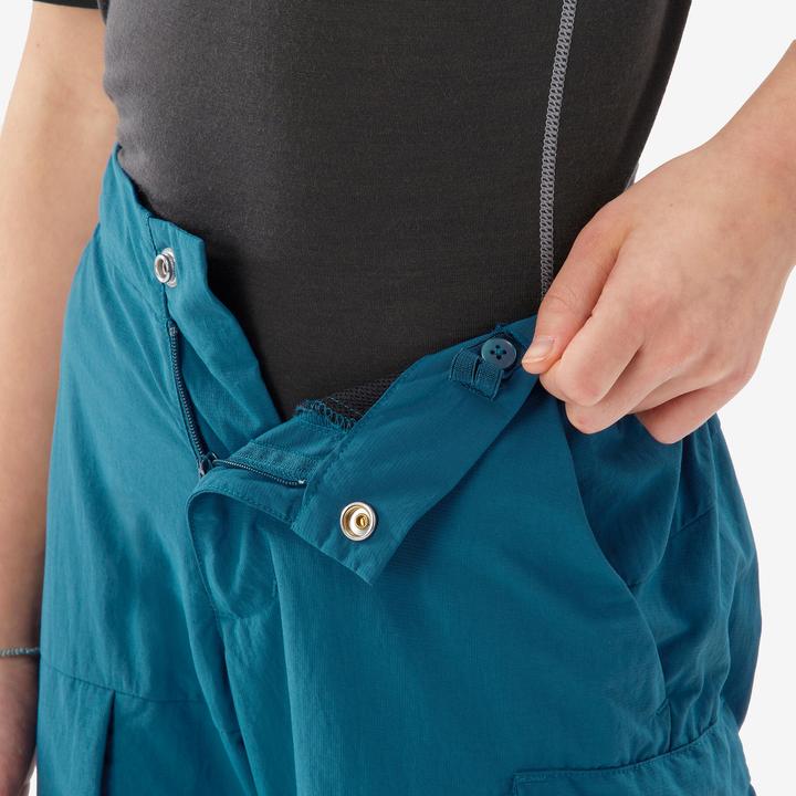 Image du produit Quechua Pantalon modulable de randonnée enfant 7-15 ans, MH500 bleu (12, 13, 14)