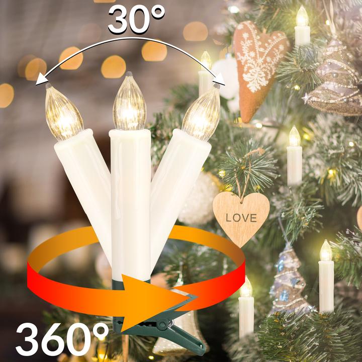 Produktbild Monzana Weihnachtsbaumkerzen (30 x)