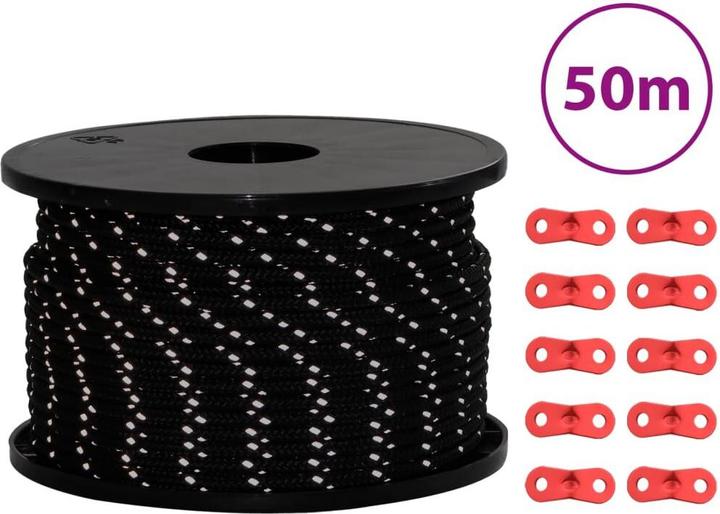 Immagine prodotto VidaXL Corda per tenda Riflettente con tendicorda 50 m 5 mm
