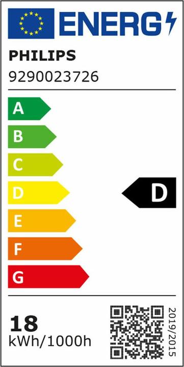 Energie-Label Philips Lampe (E27, 17.50 W, 2452 lm, 1 x, D)