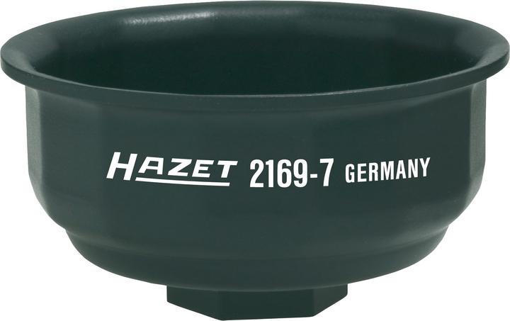 Actual product image HAZET Oil filter wrench 2169-7 ∙ Square, hollow 12.5 mm (1/2 inch) ∙ Outside 14-point profile ∙ 76 …