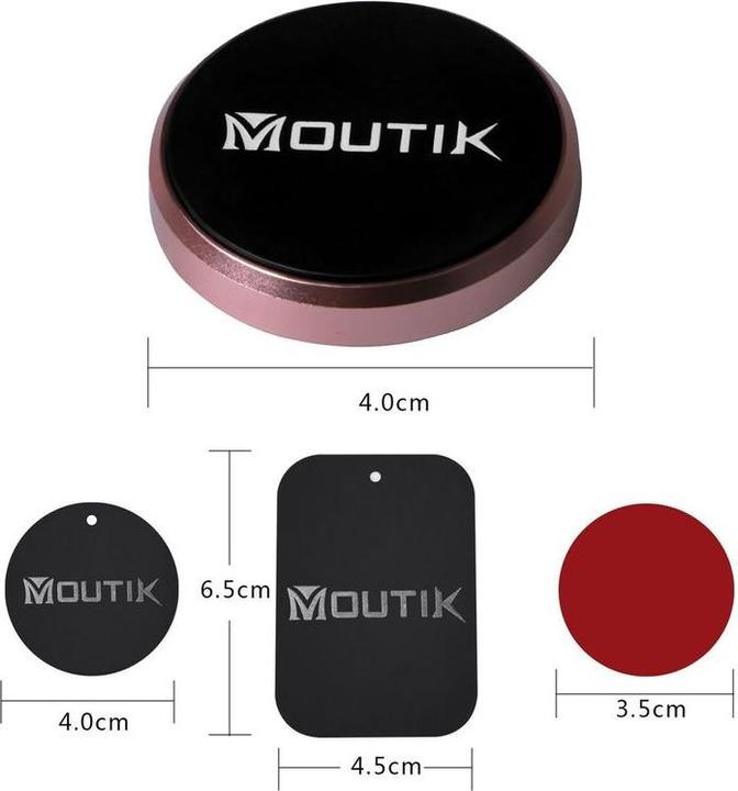 Produktbild Hermex MOUTIK Auto Magnet KFZ Slim Halterung selbstklebend ROSÉGOLD Pink
