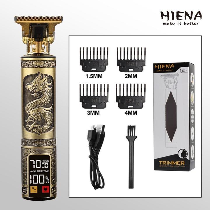 Immagine prodotto Berdsen Consumer electronics OEM Hair clipper with display LED and replacable combs T9 (dragon motif) gold